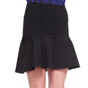 David Lerner Black Flounce Skirt